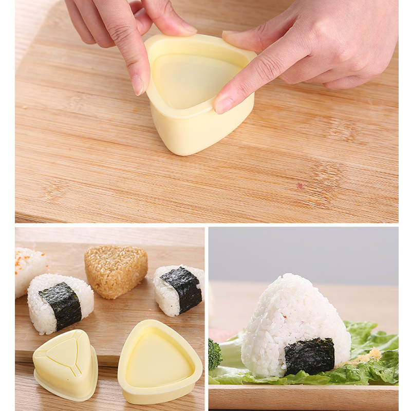 2 Pcs Rice Ball Mold Triangle Sushi Mold for Bento or Japanese Boxed Meal