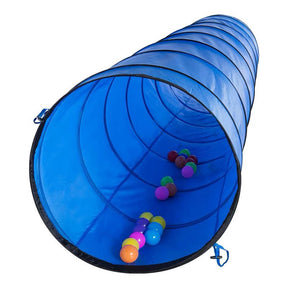 Kids Tunnel Pop Up Crawl Through Toy for Boys Girls Indoor Crawl Toy-Blue