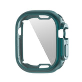 TPU Anti-Scratch Protective Case with Screen Protector for Apple Watch Ultra 49mm-Cyan