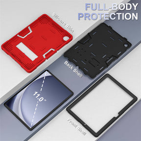 Silicone Tablet Case with Stand for Samsung Galaxy Tab A9 Plus 2023-RedBlack