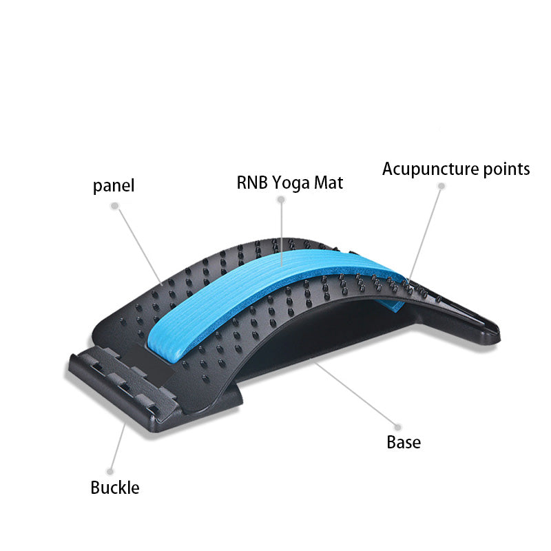 Lumbar Massager for Intervertebral Disc Sciatica Back Stretching Equipment-Blue