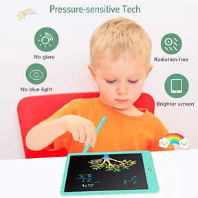 LCD Writing Tablet Doodle Board 10Inch Colorful Drawing Tablet Toys Girls Boys-Blue