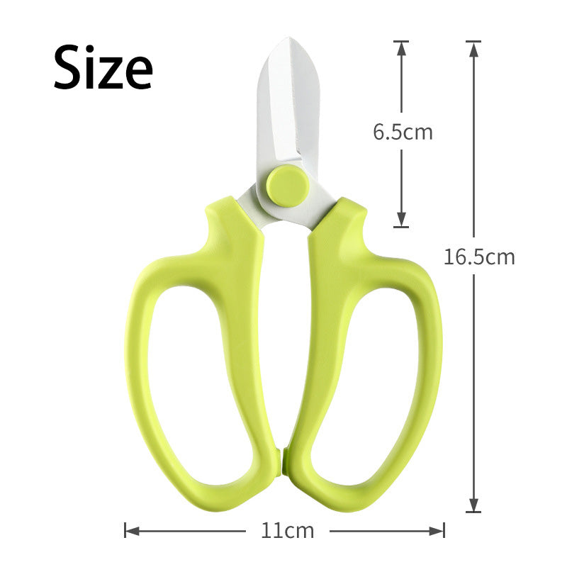 Professional Garden Scissors Teflon Coating with Comfort Grip Handle Garden Plants Pruning Tool -Green