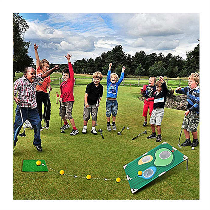 Backyard Golf Cornhole Game Including Board Straw Mat Ball Storage Bag for All Ages