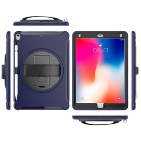 Spider Man 3-Layer Multi-Function Case With Pencil Holder For iPad Air 3/iPad Pro 10.5-Dark Blue