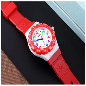 Girls Waterproof Quartz Watch Fashion Watch-Red