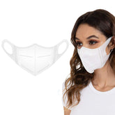 50pcs 3D Disposable Adults Face Mask Elastic Cloth Breathable Face Mask-White