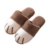 Memory Foam Unisex Slippers Comfortable Cute Animal Soft Shoes-Coffee