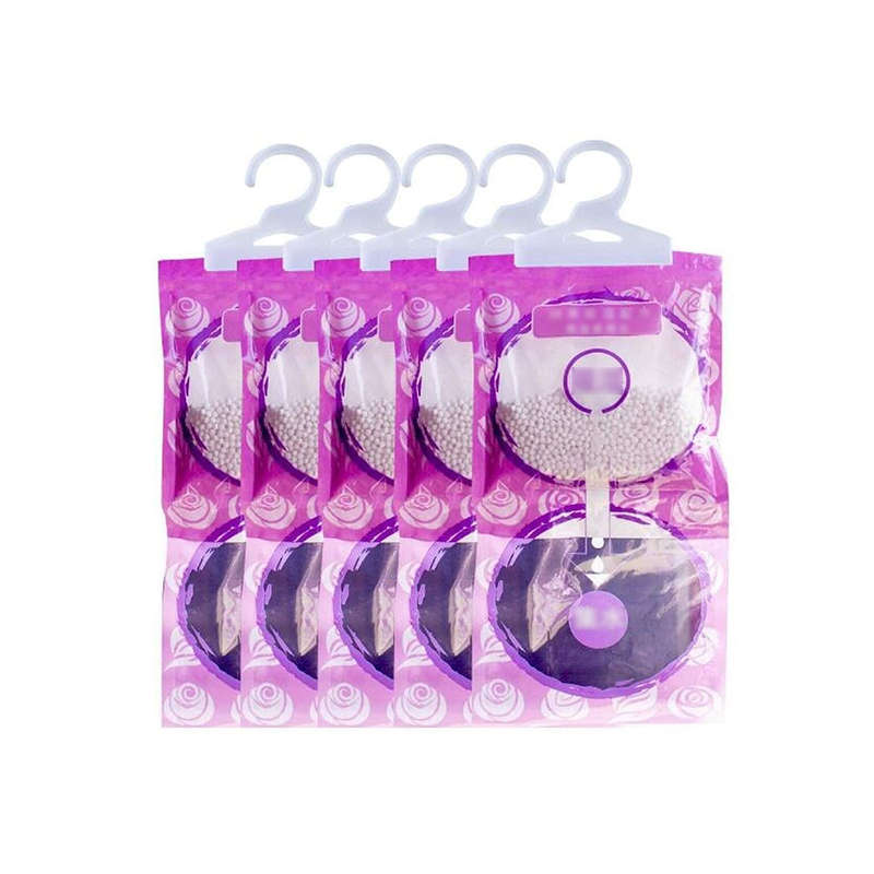 Pack of 5 Lavender Desiccant Hanging Bag for Wardrobe