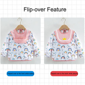 2 Pcs Long Sleeve Baby Bibs Waterproof Smock for 6-42 Months-1