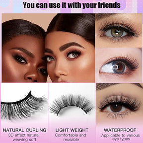 20 Pairs of False Eyelashes Mixed Natural Thick Cat Eye Lashes