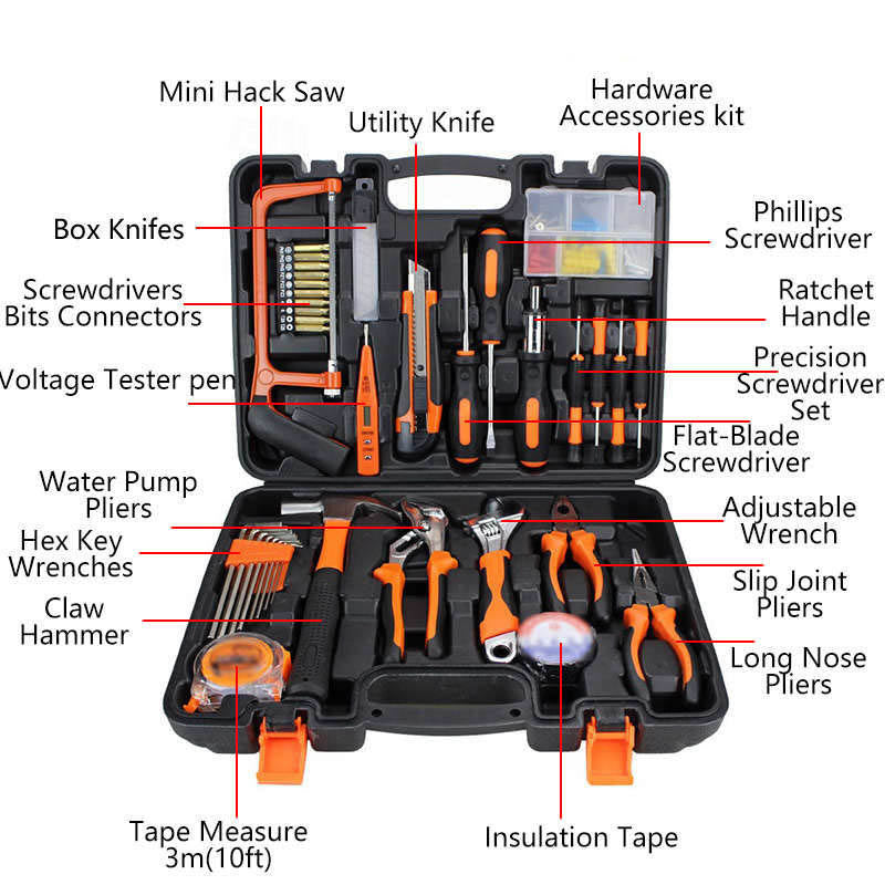 38 Pcs Basic Repair Tool Kit with Case for Home Maintenance