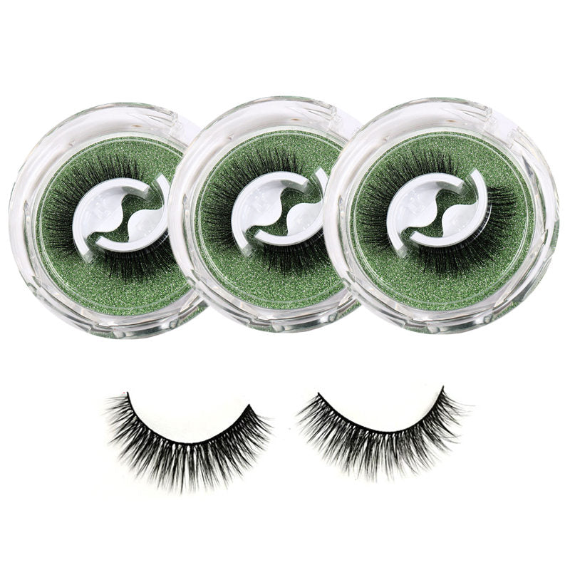 3 Pairs False Eyelashes Self Adhesive Waterproof Reusable No Glue Needed-6