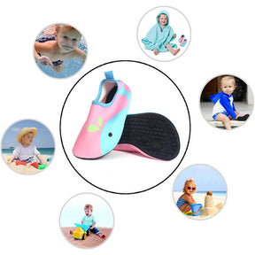 Baby Boys Girls Water Shoes Non-Slip Swim Shoes Barefoot Skin Aqua Socks for Beach-Pink