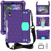Hive iPad Case For iPad Mini 6 Durable Stand Cover With Shoulder Strap-PurpleAqua
