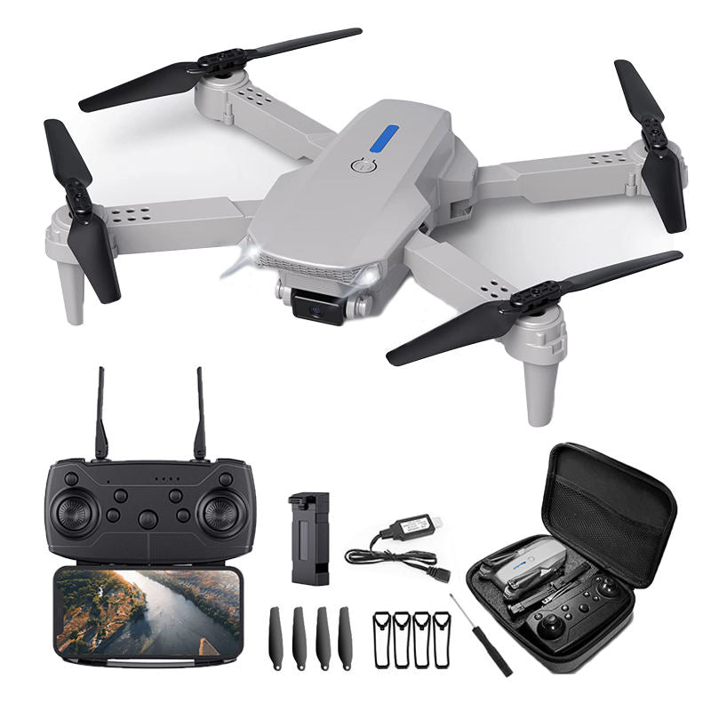 Foldable Drone with 1080P HD Camera RC Quadcopter FPV Live Video with Carrying Case-Gray