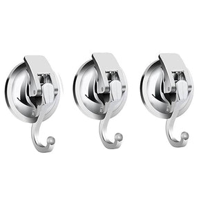 3 Pcs Heavy Duty Vacuum Suction Cup Hooks Specialized for Kitchen Bathroom Restroom Organization