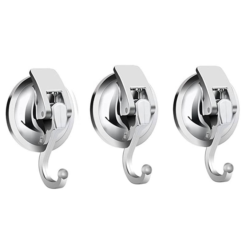3 Pcs Heavy Duty Vacuum Suction Cup Hooks Specialized for Kitchen Bathroom Restroom Organization