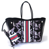 Neoprene Tote Bag with Small Zipper Bag for Women Beach Traveling-31