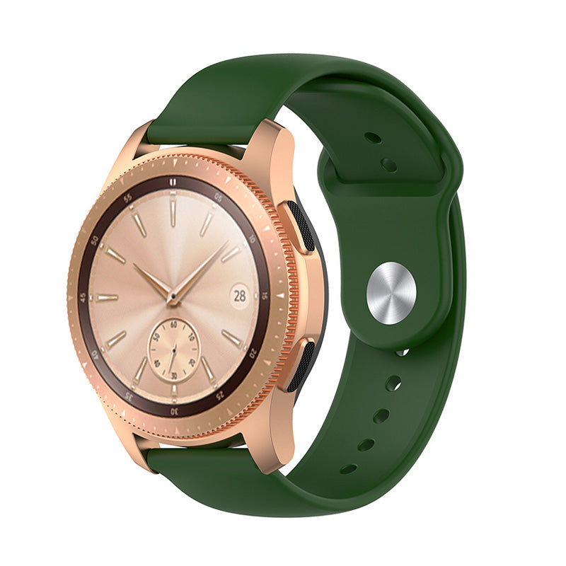 FKGJ 20MM Silicone Watch Bands Quick Release Strap Replacement Wristband For Samsung For Women-Army Green