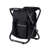 Multifunctional Backpack Folding Chair Outdoor Gear Camping Stool-Black