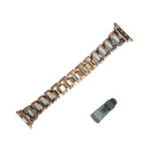 D Shape Stainless Steel Watch Band Adjustable Wristbands for Apple IWatch Series SE/1/2/3/4/5/6 For Women Men-Bronze