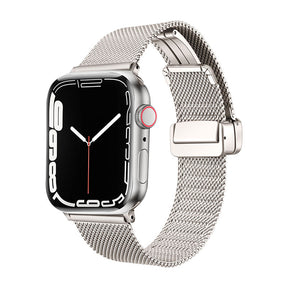 Fashion Magnetic Band Mesh Loop Metal Adjustable for Apple Watch-Starlight