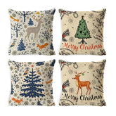 Set of 4 Christmas Pillow Covers 45 x 45 cm Cushion Pillowcase Decorations-Set8