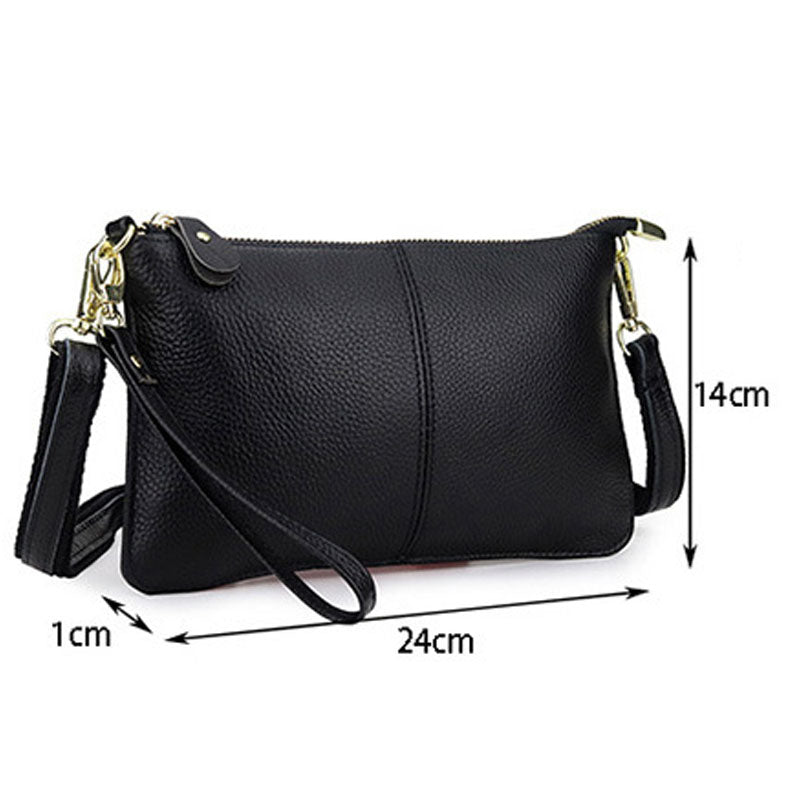 Leather Clutch Small Envelope Crossbody Bags for Women-Coffee