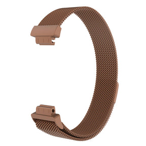 Stainless Steel Metal Replacement Strap Magnet Buckle For Fitbit Inspire HR-Coffee
