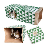 Cat Paper Bag Tunnel Toy Collapsible Tunnel for Rabbits Kittens