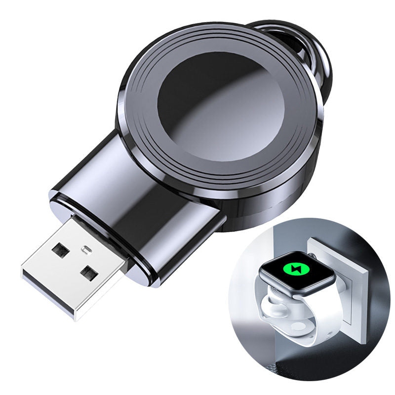 iWatch Magnetic Wireless USB Charger for Apple Watch Series 6/5/4/3/2/1/SE-Black