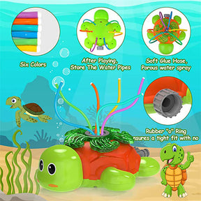 Outdoor Water Sprinkler for Kids Turtle Backyard Lawn Sprayer Toy Fun for Summer Days