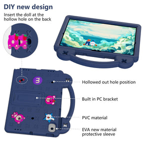 Strawberry Tablet Case for Lenovo Tab M10 Plus TB-125FU (2022)/Nokia T20 10.36 (2021)/Samsung For tab A8 10.5 (2021)-Navy