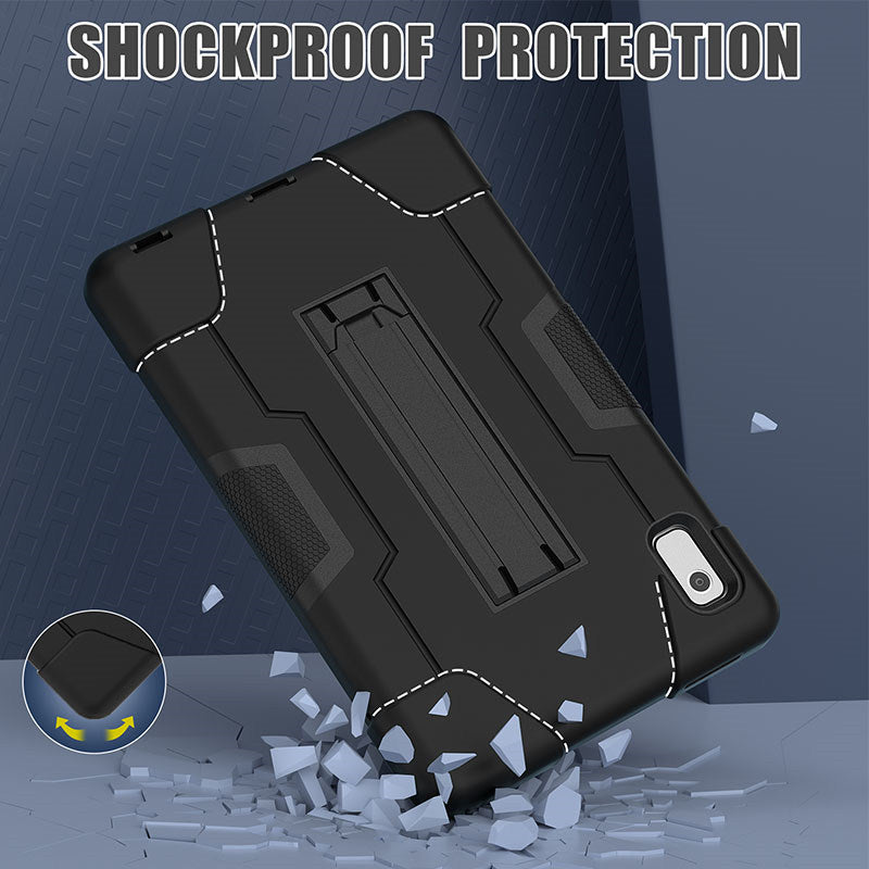 RobotB Rugged Case Shockproof With Holder for Lenovo M9 TB-310FU 2023-Black+Black