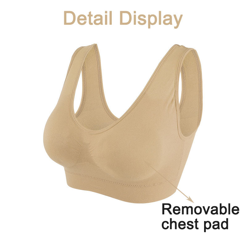 3 Pcs Seamless Sports Bras with Removable Pads Yoga Vest-Set4
