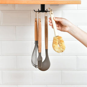 Home & Living2 Pack Under Cabinet Utensil Holder Hanger Hook for Kitchen and Bathroom -Blue