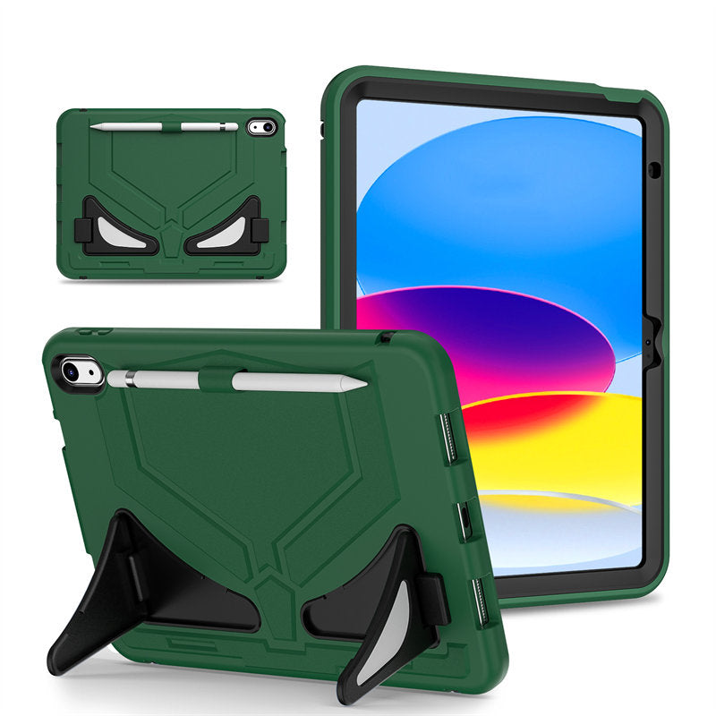 Kids Case Heavy Duty Shockproof with Kickstand for iPad 10th 2022-GreenBlack