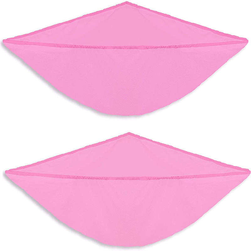 2 Packs Stuffed Animals Jumbo Toy Storage Hammock-Pink