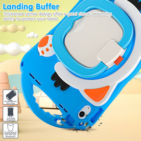 Cat Tablet Case For iPad 10th Kids Friendly with Handle Stand-LightBlue