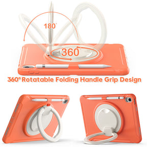 Tablet Case For iPad 10th Full Body Protection with 360¡ã Stand Portable-Orange