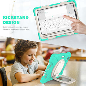 OnePieceB iPad Case For iPad Mini 6 Rugged Shockproof Case With Holder and Shoulder Strap-MintGreen