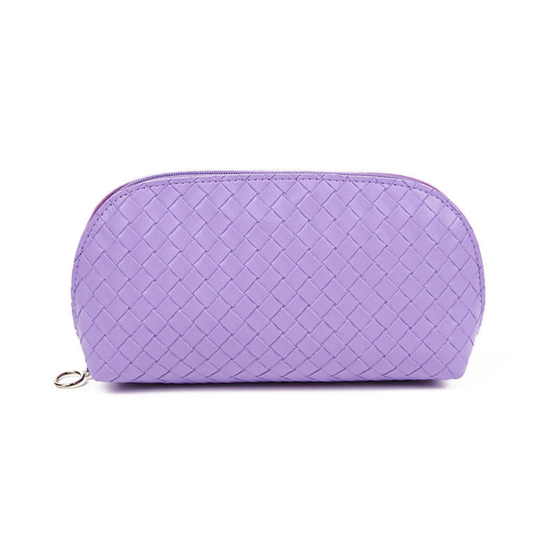 PU Makeup Bags Waterproof Makeup Pouch Women's Travel Toiletry Bag Accessories Organizer-Purple
