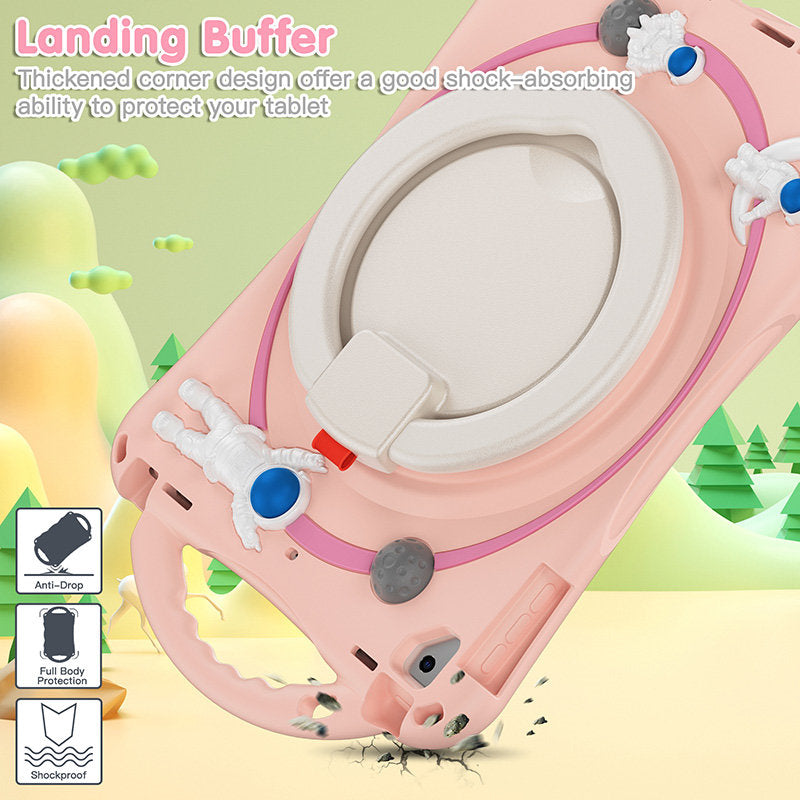 iPad Case Shockproof Case With Handle Stand Shoulder Strap for iPad 9.7 2018/2017/Pro9.7/Air2/Air-Pink