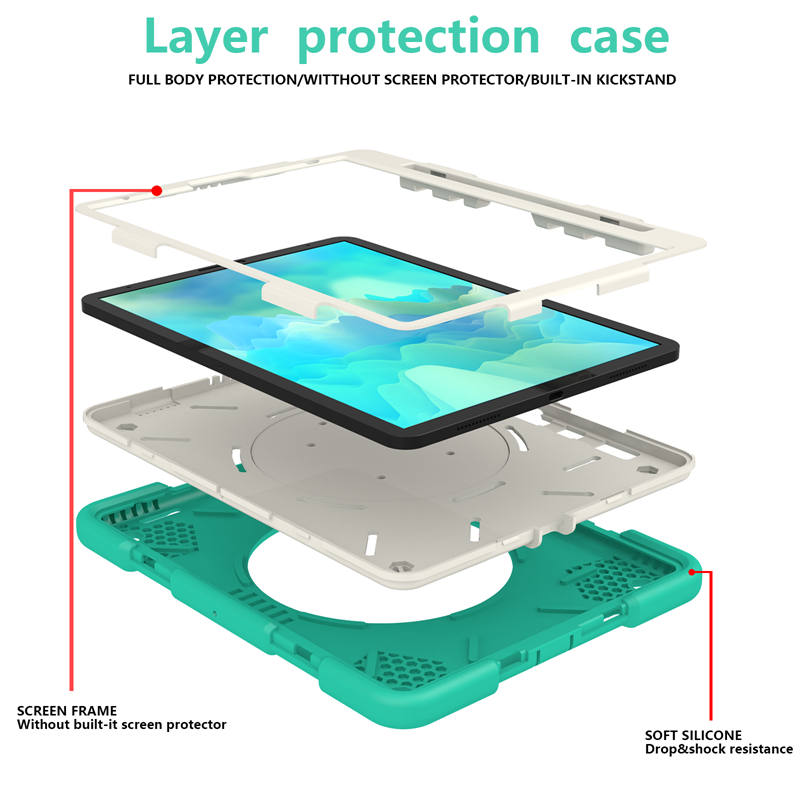 iPad Case For iPad Air 5 with 360¡ãSwivel Stand-Mint Green