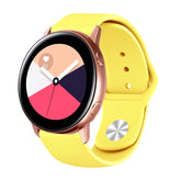 FKGJ 20MM Silicone Watch Bands Quick Release Strap Replacement Wristband For Samsung For Women-Yellow