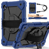 Rugged Tablet Case with Stand and Shoulder Strap for Samsung Galaxy A9-NavyBlue