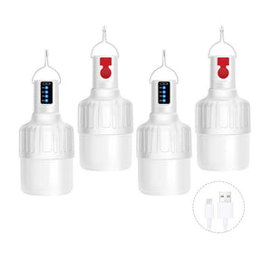 4 Pack Rechargeable LED Camping Lantern With Hanging Hooks-7813