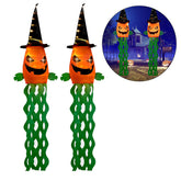 2Pcs Halloween Decorations Pumpkin Witch Hat Outdoor Hanging Lights for Party Ornaments