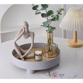 Home & LivingThe Thinker Resin Statues for Home Decor Modern Home Office Shelf Desktop Bookshelf Decor -Left